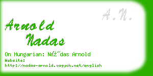 arnold nadas business card